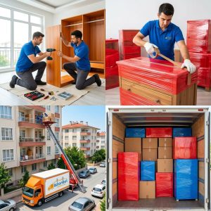 Başakşehir nakliye süreci mobilya söküm paketleme asansörlü taşıma