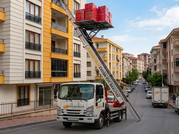 Asansörlü nakliyat ile balkondan eşya indirme